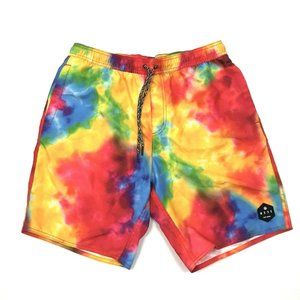 Neff Mens Tie Dye Board Shorts Red Orange 30 x 9
